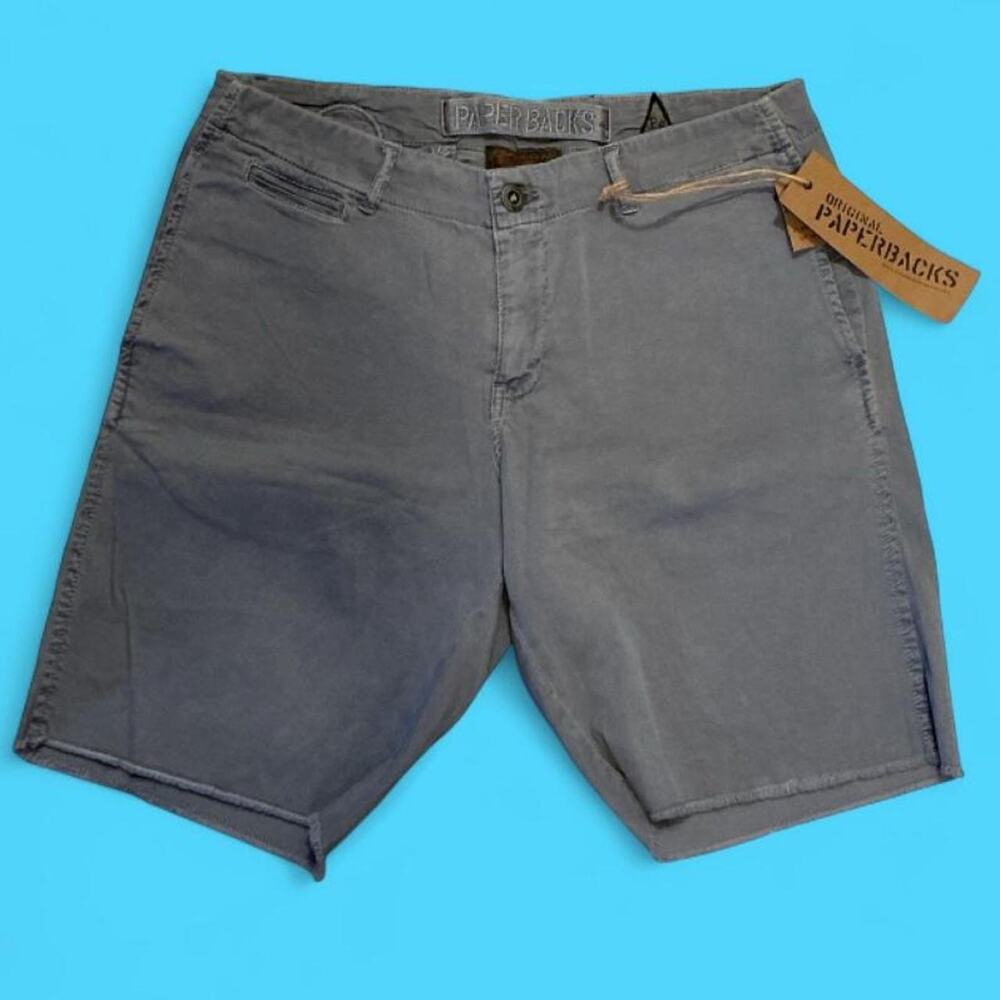 Paperbacks rockland classic fit gray chino shorts